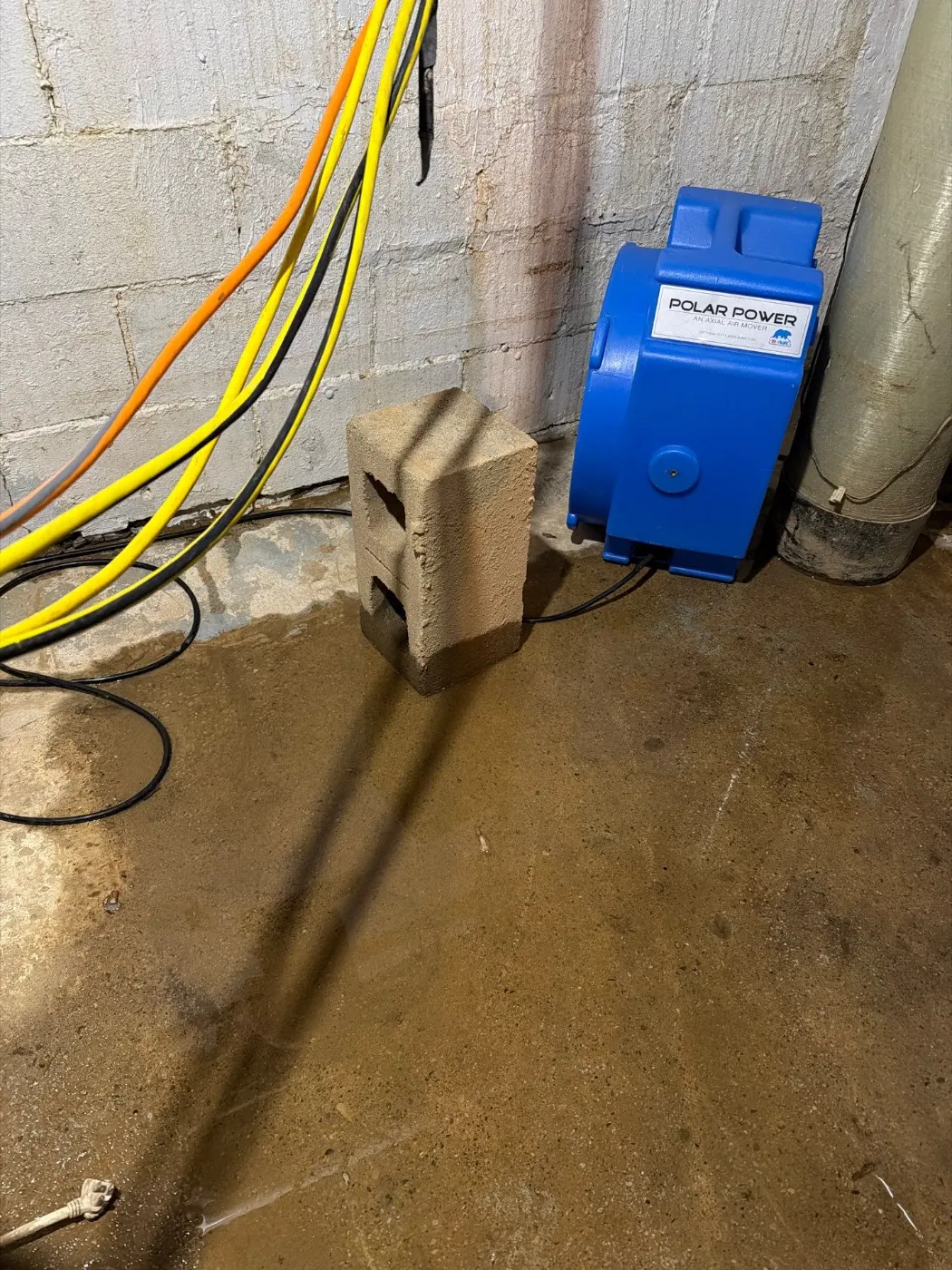 Basement water extraction in Westwoods Indiana home